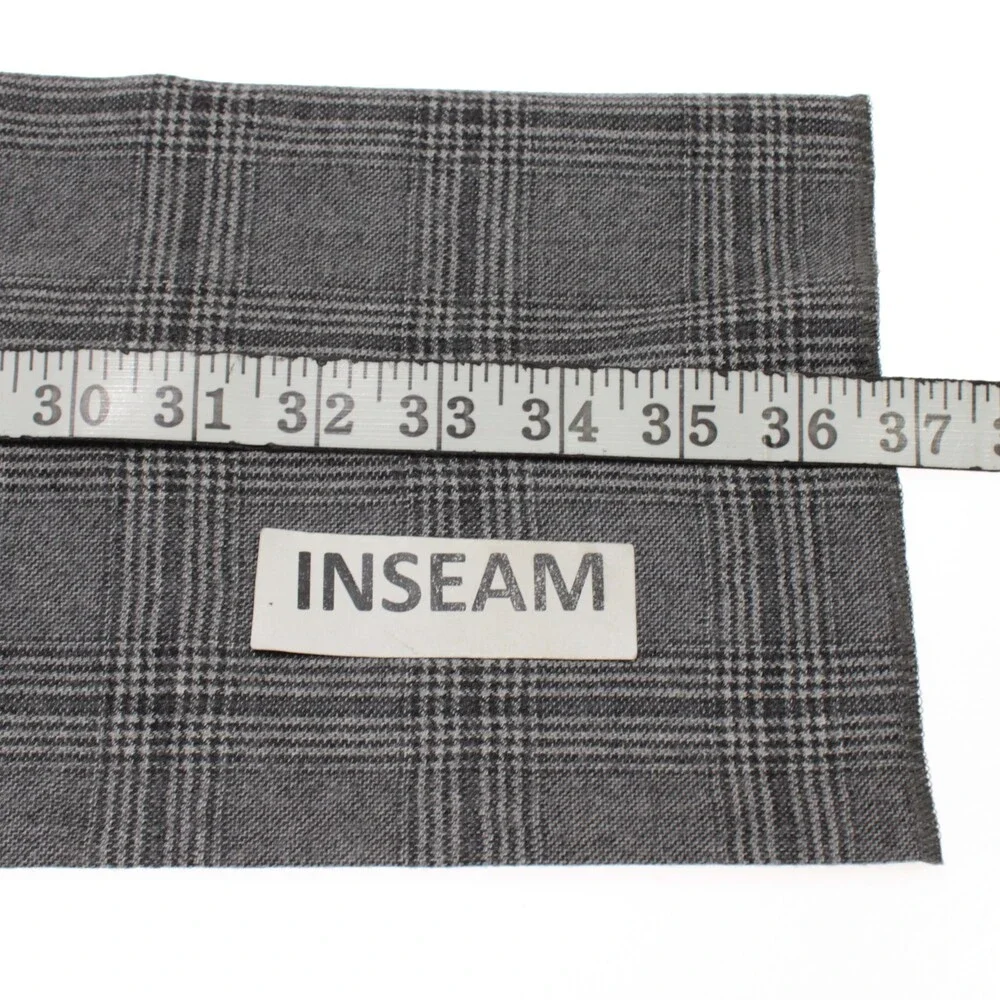 PT Torino NWT Pleated Dress Pants Size 50 (US 34) Super 100s in Gray Plaid Wool